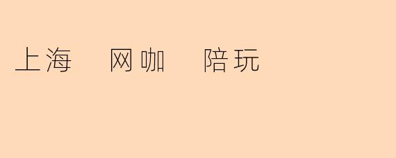 上海 网咖 陪玩